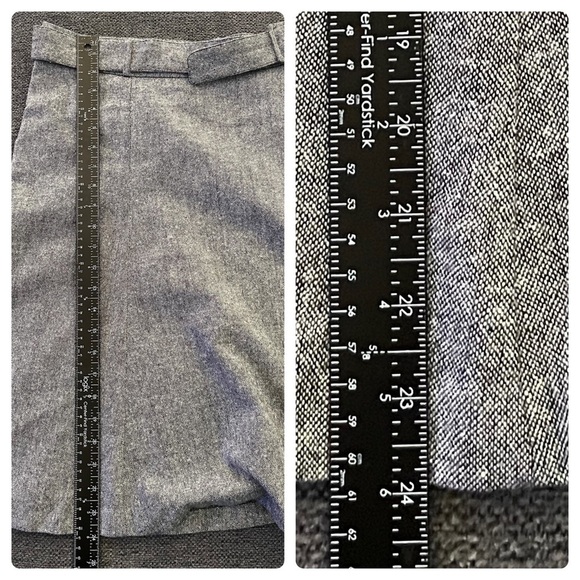 H&M Gray Wool‎ Blend Zip Closure A Line Skirt Size 14 - Picture 8 of 11